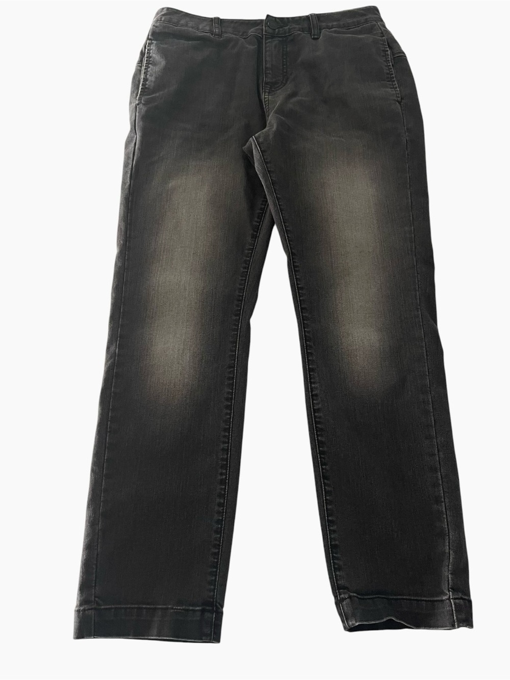 Nili Lotan Tel Aviv Narrow Leg Jeans Size 26 Black Gray Slight Drop Stretch